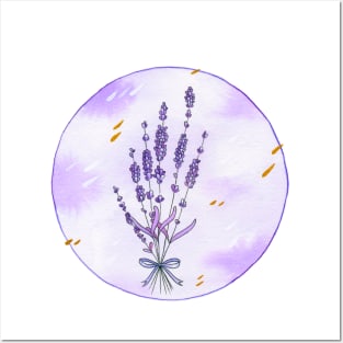 Lavender circle Posters and Art